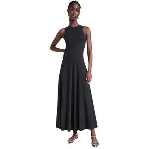 rag & bone Sadie Black Charcoal Sleeveless Jersey Maxi Dress Flared Hem S NWT
